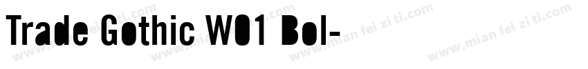 Trade Gothic W01 Bol字体转换